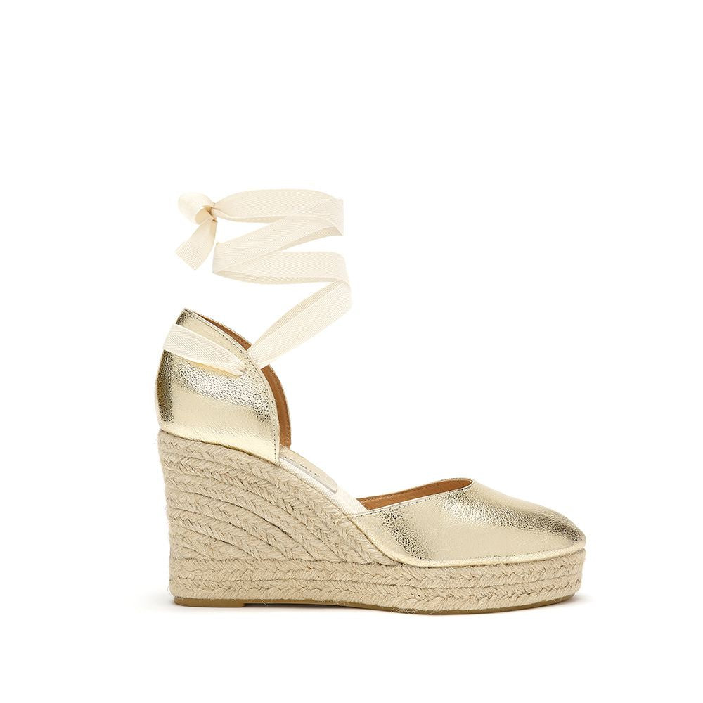 Dida Ritchie Sofia Espadrille Wedge - Metallic Leather 