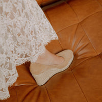 Renata Espadrille Wedge - Tan Suede