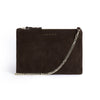 Cara 2.0 - Brown Suede Clutch Bag