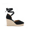 Sofia Espadrille Wedge - Black Suede