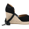 Sofia Espadrille Wedge - Black Suede
