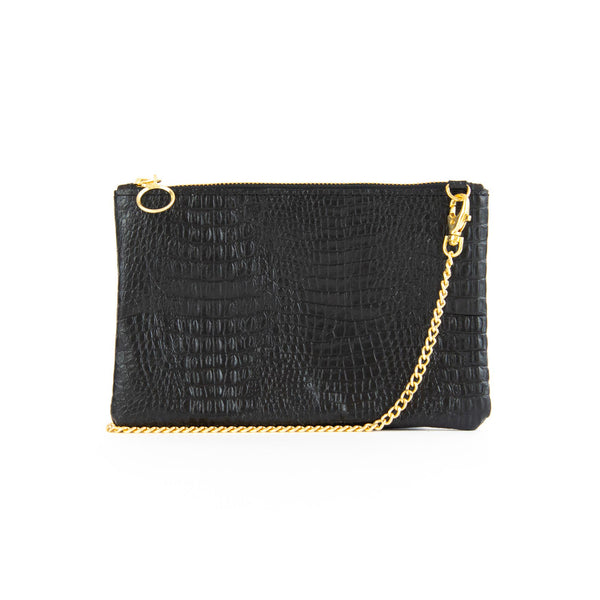 Rosa - Leather Clutch Bag - Dida Ritchie